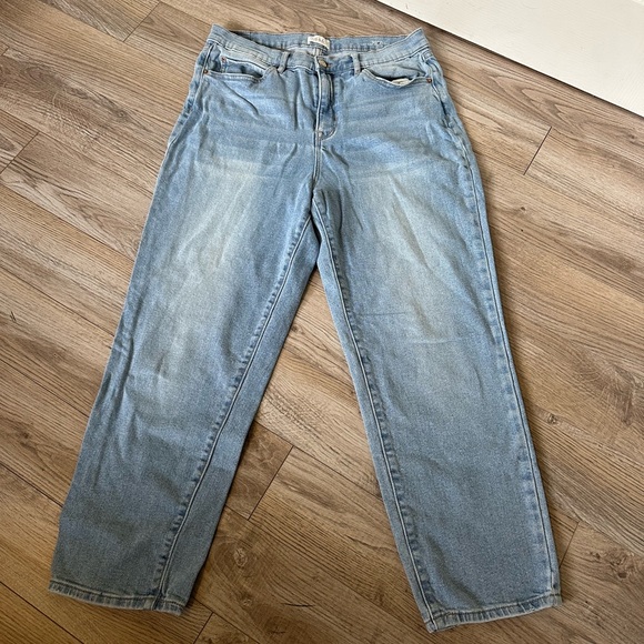 Nicole Miller Denim - Nicole Miller SoHo High Rise Slim Straight Leg Jeans Light Wash Denim